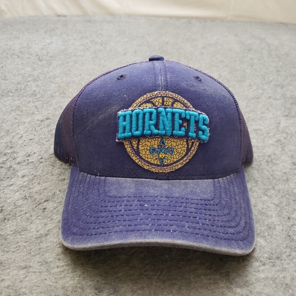 NEW Charlotte Hornets Hat Cap Snap Back Purple Blue Adidas NBA Basketball Men A9 - Picture 1 of 11